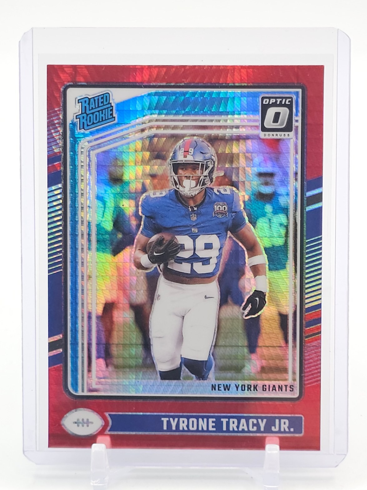 TYRONE TRACY JR 2024 DONRUSS OPTIC RED HYPER PRIZM ROOKIE #259 GIANTS Q7046