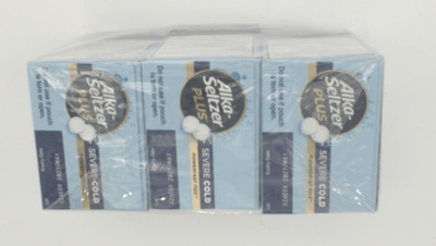 3x 5/27 Alka-Seltzer, Original Severe Cold Sparkling, 24 Tabs