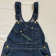 Vintage KEY Imperial Denim Bib Overalls Made USA Blue Carpenter Workwear 27 Inse