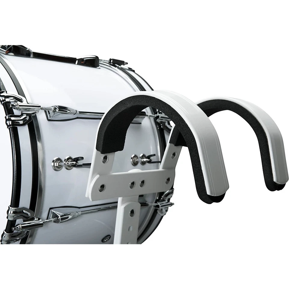 Sound Percussion Labs Birch Marching Bass Drum with Carrier - White 20 x 14 in. - Image 3 of 3