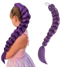 Purple Braided Ponytail Pre-Braided Synthetic Hair 22Inch 22 Inch,