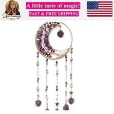 Purple Dream Catcher Wall Decor Crystal Tree of Life Dream Catchers with Ston...