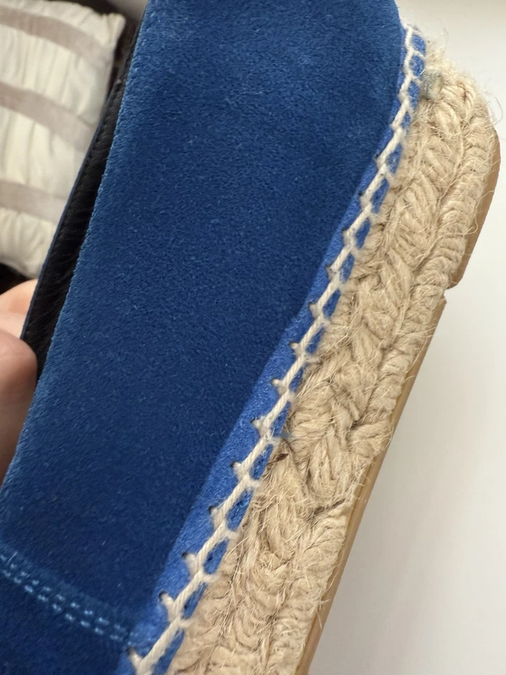 KENZO Paris Mujer Talla EU 37 Azul Cobalto Gamuza Tigre Alpargatas Planas Foto 4 de 4