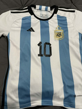 Argentina Messi 10 Home Jersey 3-Star World Cup Edition Youth Size 24