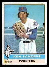 1976 Topps #291 Ken Sanders - New York Mets (Low Grade)