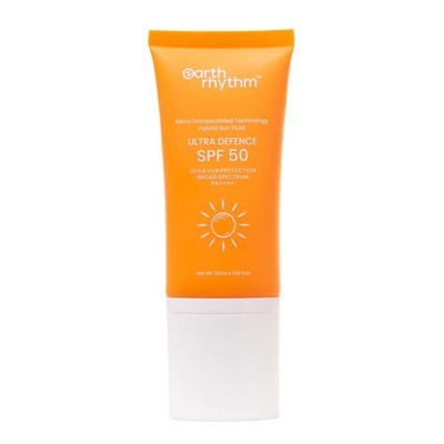 Earth Rhythm Ultra Defence Hybrid Sunscreen SPF 50 - UVA/UVB Defence, 50ml