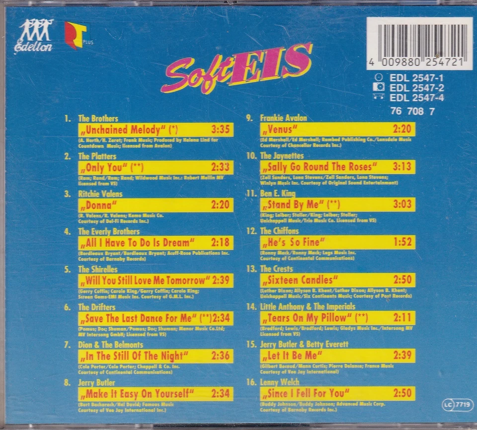 -0527- Soft Eis - Schmuse-Songs aus Eis am Stiel -CD- near mint - Bild 2 von 2