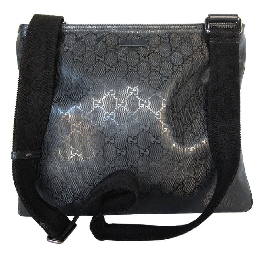 Gucci GG Imprint Black PVC Crossbody Bag