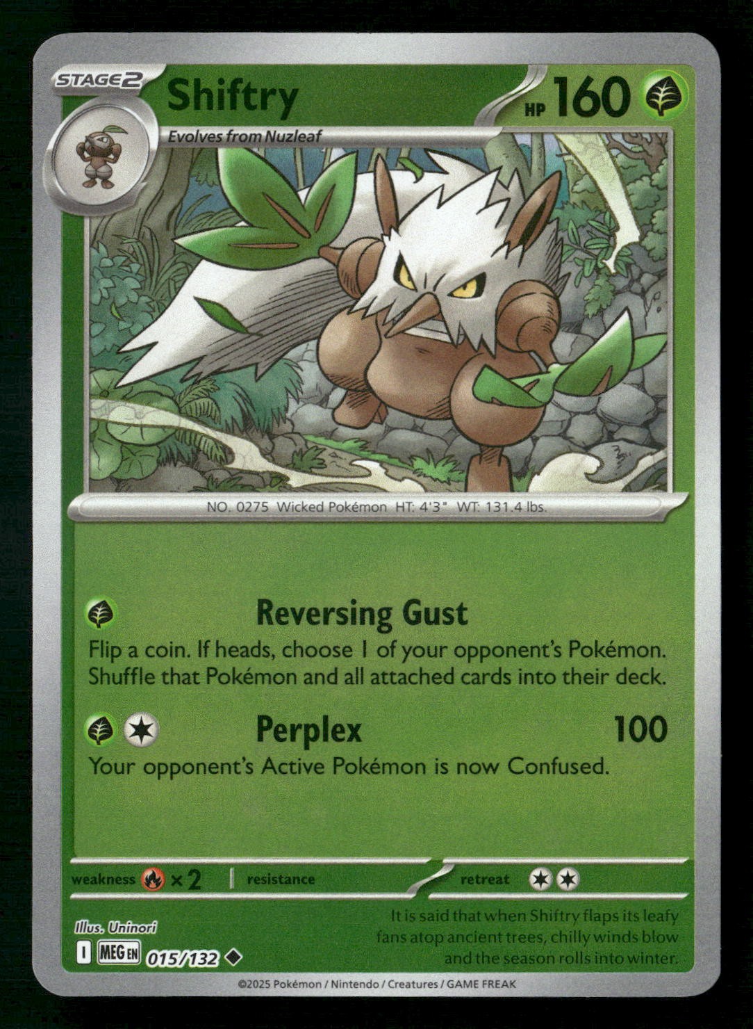 Shiftry Uncommon ME01: Mega Evolution 015/132 NM
