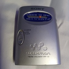 Sony Walkman SRF-59 FM/AM Portable Pocket Radio No Headphones Tested/Working