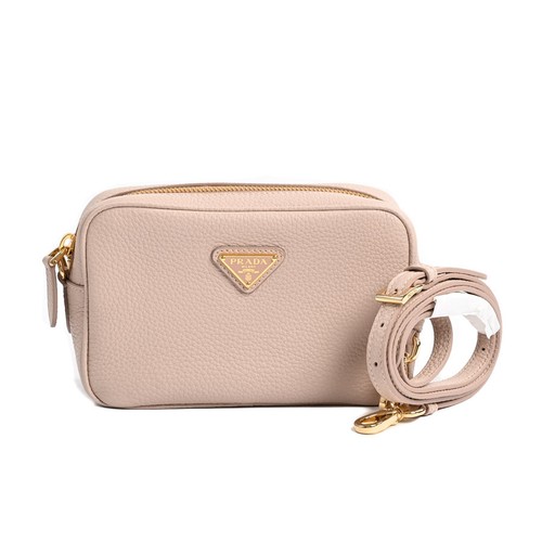 Prada Leather Mini Bag Shoulder Bag 1NF060 Pink Beige Women s Used SA Item