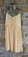 BNWT Beachsissi XL Size 16 18 Yellow Floral Short Holiday Strappy Beach Dress