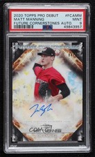 2020 Topps Pro Debut Future Cornerstones 84/85 Matt Manning PSA 9 MINT Auto t2a