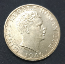W0RLD COINS -Romania Silver   2500  Lei  1946  Km-70  Unc
