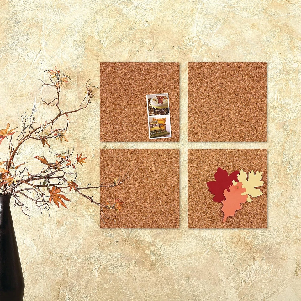 Quartet Cork Tiles, Bulletin Board Cork Panels 12" X 12" X 3/16", Natural, 4 Pac - Image 3 of 4