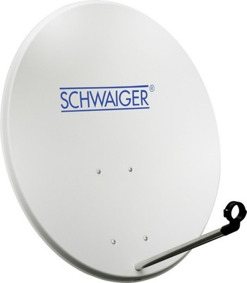 Schwaiger Satellitenspiegel Stahl Offset Antenne Ø 72 cm hellgrau