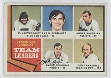 1974-75 Topps Team Leaders Dennis Ververgaert Bobby Schmautz Andre Boudrias 1c4