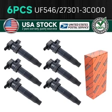 UF546 6X Ignition Coils Replacement for Azera Genesis Santa Fe Sonata Sorento V6