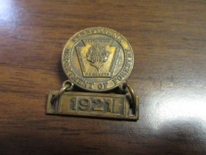 Pennsylvania Dept. of Forestry 1921 Medal      c13