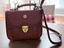 Vintage Pierre Balmain Brown Leather Crossbody Handbag Purse (No Strap)