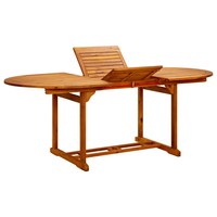 Gartentisch Rechteckig Ausziehbar Massivholz Akazie 150-200X100X75 Cm