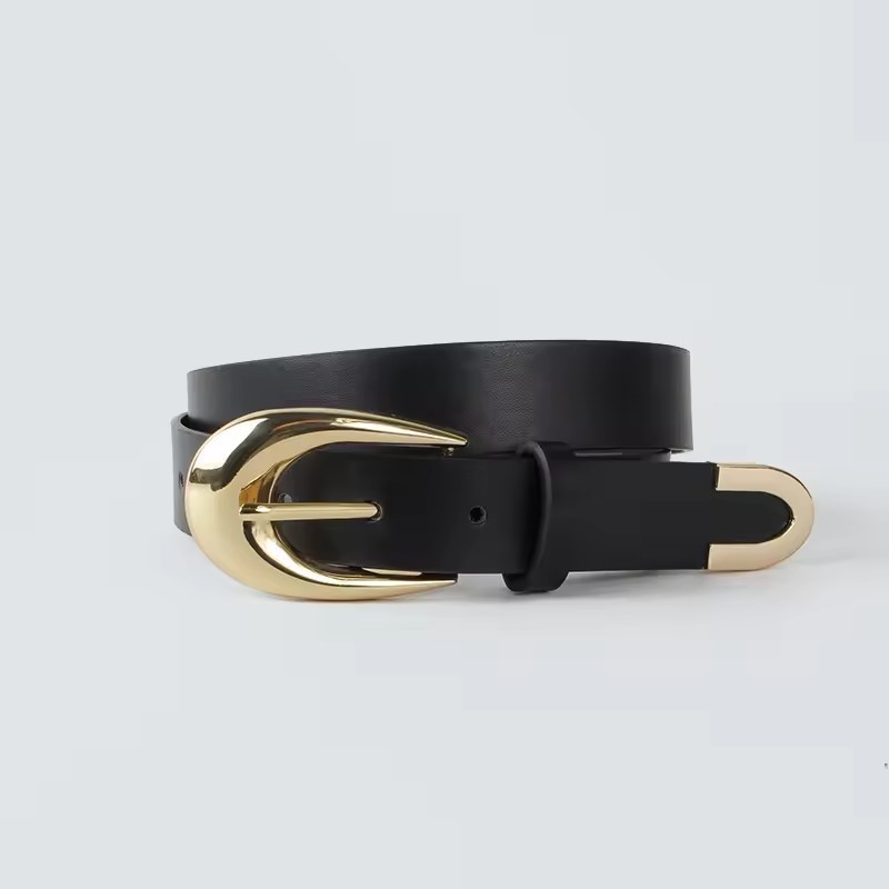 Men's Dress Belt Black Leather Belts for Jeans