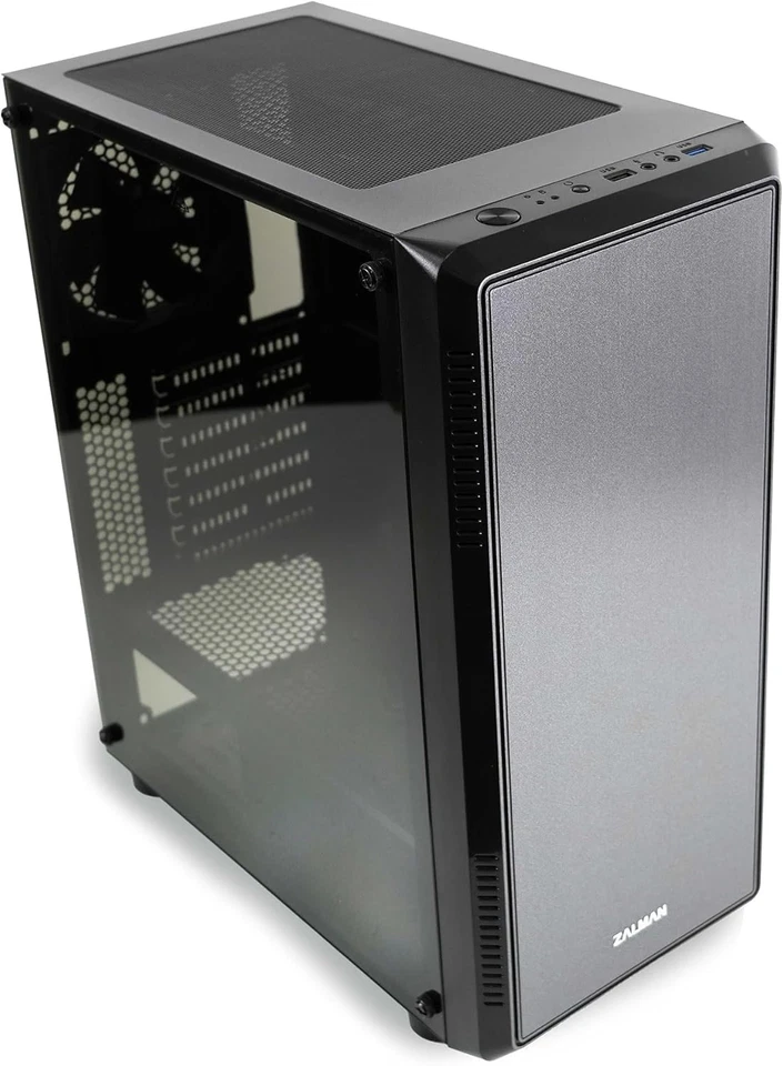 S4 Mid-Tower ATX PC Case, 2 X 120Mm Fans Included, Acrylic Tinted Side Panel, At - Image 2 of 4