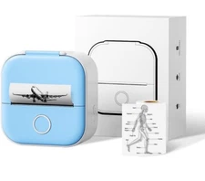 Blue T02 Mini Pocket Wireless Thermal Printer Bluetooth Photo Sticker Printer