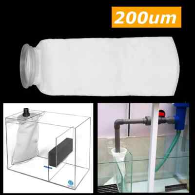 4*15'' 200 Micron Fish Aquarium Marine Sump Felt Pre Filter Sock Bag Tank new