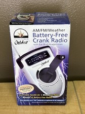 Innovage Outdoor AM/FM/ Weather Battery-Free Crank Radio with Ear Bud Headphones