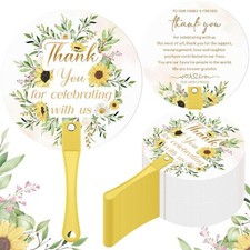 100 Pcs Wedding Hand Fans Handheld Wedding Favor Fans for Guests Bridal Shower