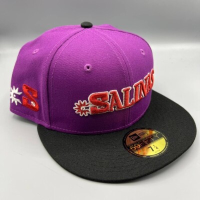 Salinas Spurs Hat Men 7 1/4 Purple Gray 59Fifty New Era MiLB
