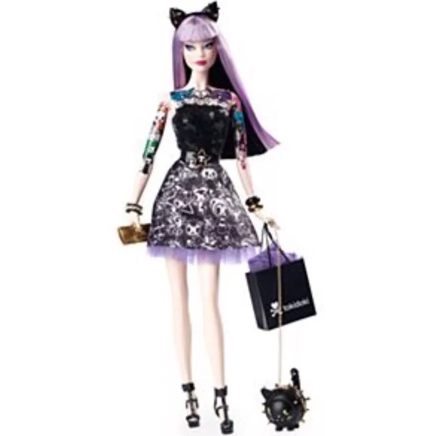 RARE 2014 PURPLE HAIR TOKIDOKI BARBIE DOLL PLATINUM LABEL MATTEL NRFB 1 of 999