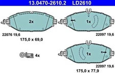 ATE Front Axle Disc Ceramic Brake Pad Set For MERCEDES A205 A238 0084203820