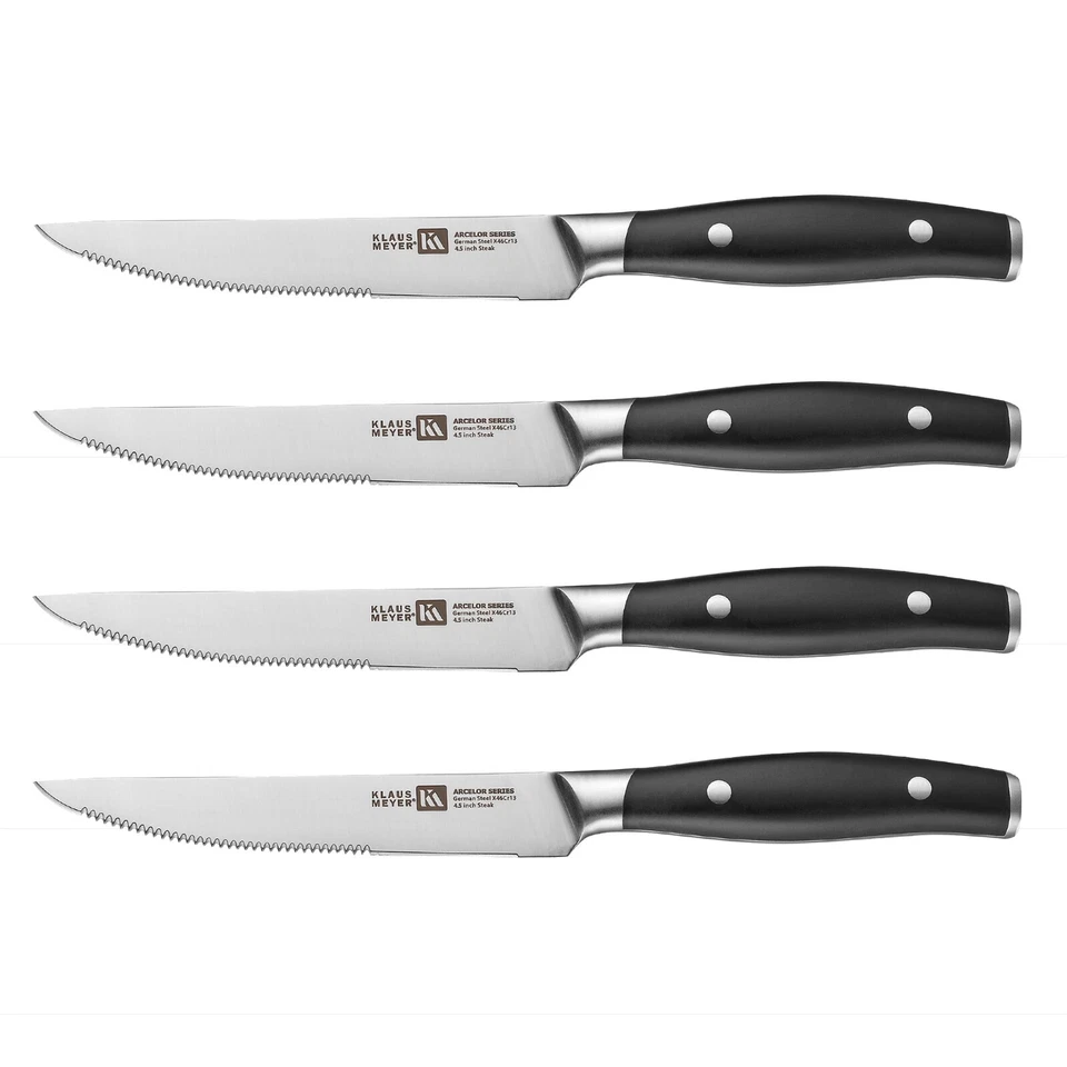 Klaus Meyer Arcelor Exclusive High-Quality German Steel 4 Piece Steak Knife Set