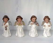 Formano Engel Figur 13 cm Varianten Silber Weiß Glitzer Winter Weihnachten