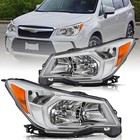 For 2014 2015 2016 Subaru Forester Halogen Chrome Headlights Headlamps L+R Pairs (For: Subaru)