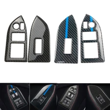 Carbon Fiber Window Lift Switch Button Panel Sticker for Subaru BRZ Toyota 86 PA