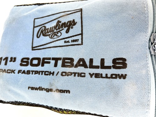 Rawlings Official Softballs 11" Fast Pitch Optic Yellow Fun Classic NEW Sealed - Picture 5 of 11