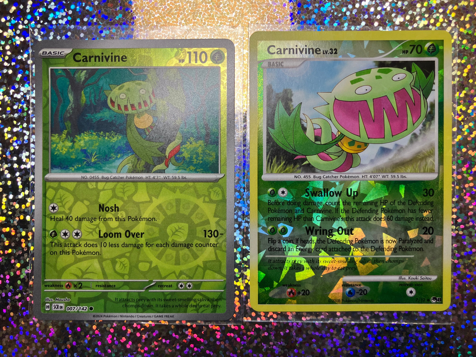 2008 Pokemon TCG POP 8 Cracked Ice Reverse Holo 7/17 Carnivine