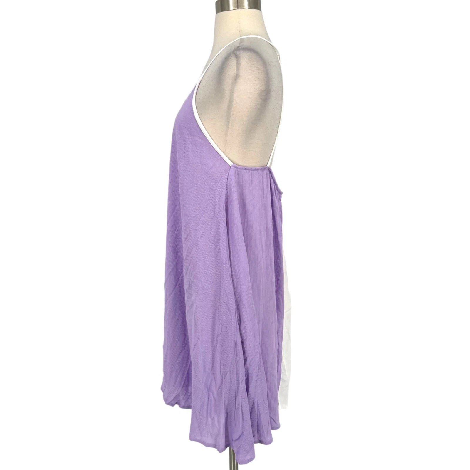 OFF WHITE Abito swing Saints & Hearts bianco sporco lilla taglia media nuovo con etichetta