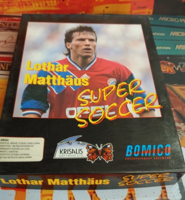 Lothar Matthäus Super Soccer Commodore Amiga (2 Disks, Manual, Box) working CIB