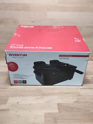 Inventum GF461B - Kaltzonen-Fritteuse - Fassungsvermögen 2 x 2,5 Liter - Schwarz
