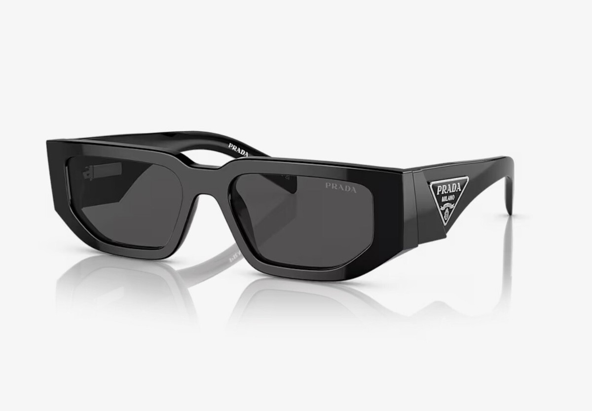 【即発,国内手元在庫】PRADA PR 09ZS シンボルロゴ サングラス PRADA PR 09ZS PR 10ZS Sunglasses Black/ Silver Replacement