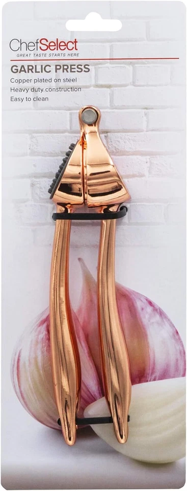 Chef Select Premium Garlic Press, Copper-Colored Steel, Heavy-Duty Construction - Image 2 of 4