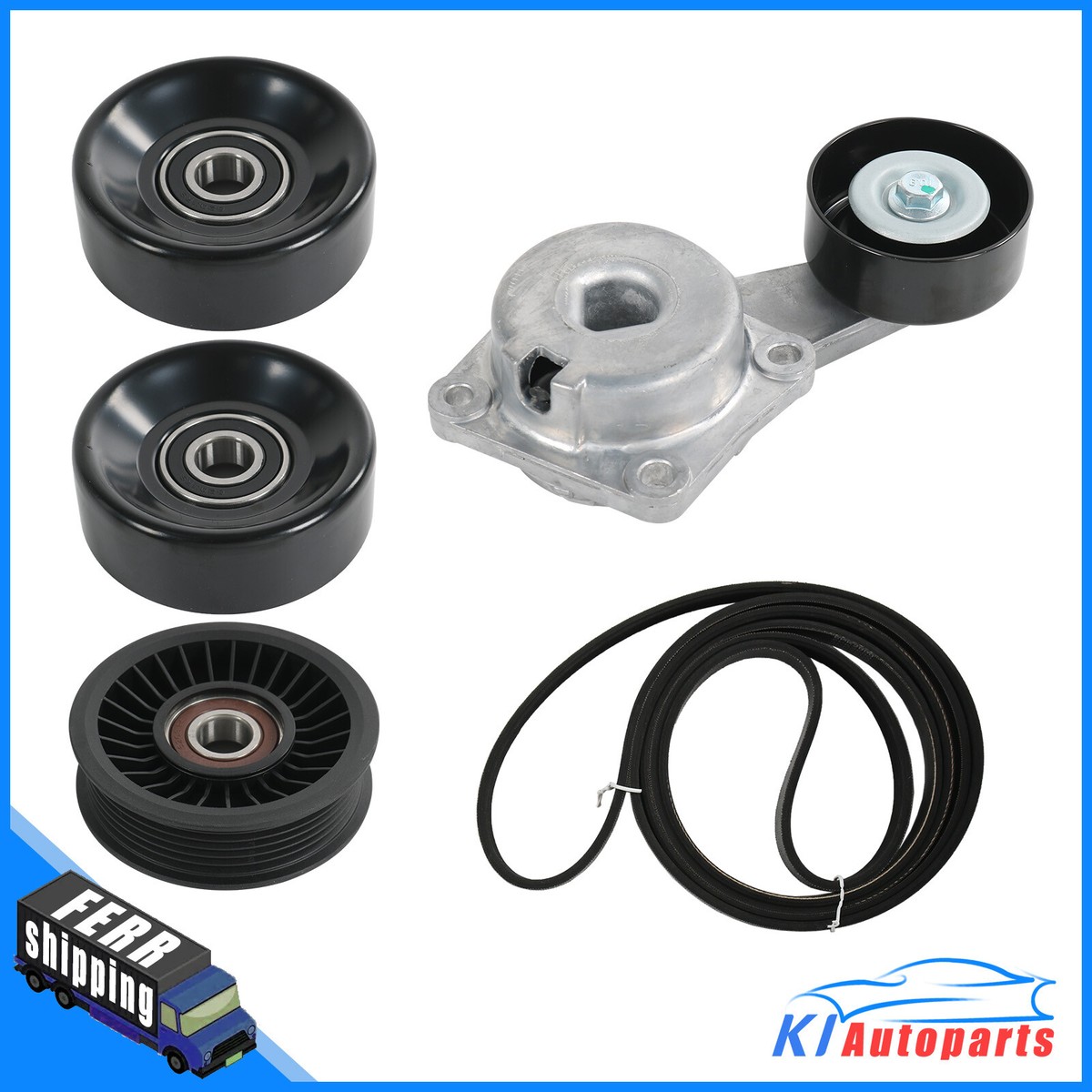 Serpentine Belt Drive Component Kit For Ford F-150 Expedition Lincoln  2004-2006