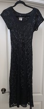 VTG Elise Sexy Black Knit Dress Size 3/4