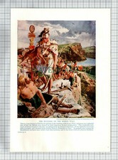 (6817) Building Of Hadrian's Wall Roman Wall - c.1930s Book Print