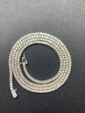 16CT Round Cut Lab-Created Diamond Tennis Necklace 14k White Gold Plated 18"