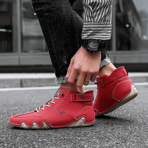 Mode Herren Arbeitsstiefel Niedrig Schnitt Leger Fahren Stiefel Turnschuhe Wandern Turnschuhe - Bild 4 von 29